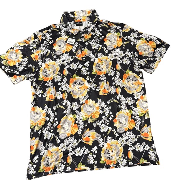 Bad Birdie Other - Bad Birdie Men's XL Floral Print Golf Polo Shirt‎ - Huntington